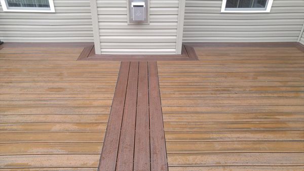 Trex Transcend Spiced Rum w/ Lava Rock border. Milford, OH