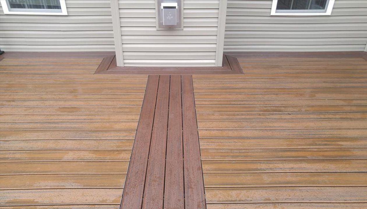 Trex Transcend Spiced Rum w/ Lava Rock border. Milford, OH