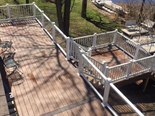 Lakefront custom Trex deck
