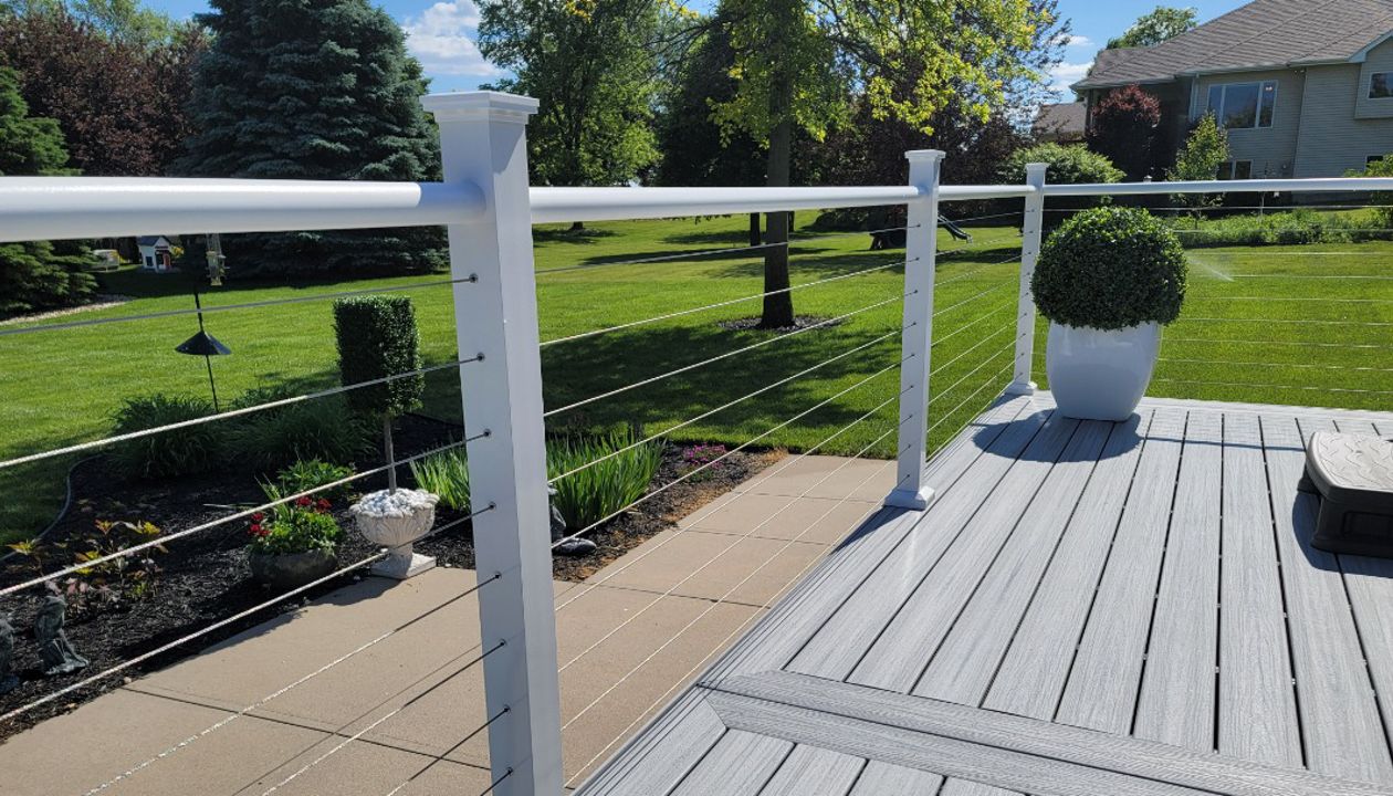 Foggy Wharf, White Cable Railing