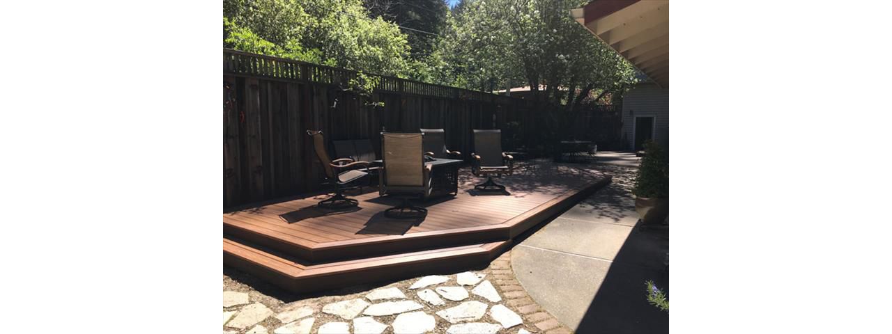 Boulder Creek Trex deck Tiki Torch
