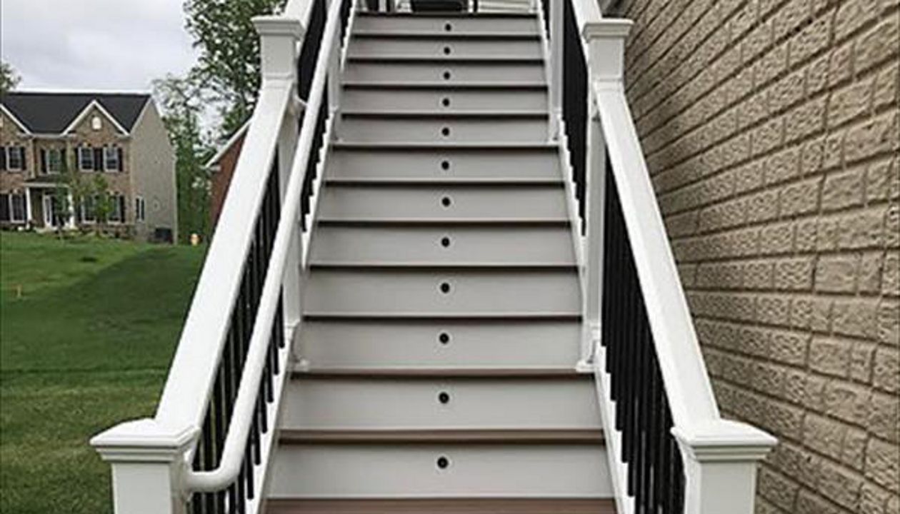 Trex stairs with LED riser lights