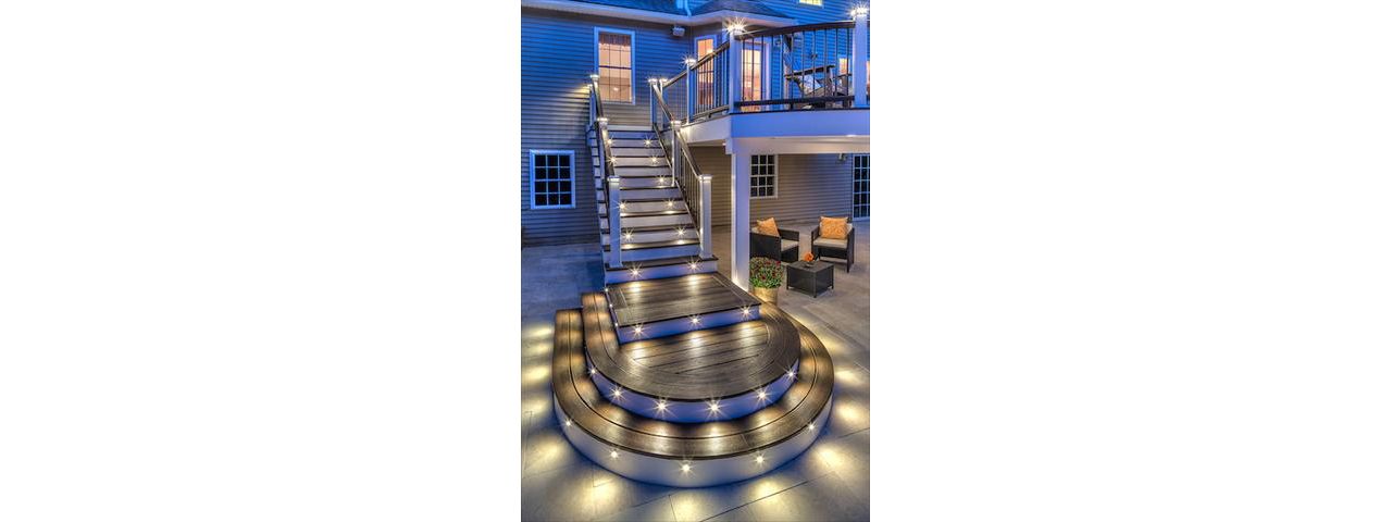 Professional Building Services Curved Design-Build in Stratham,NH. Trex features our project in a lot of their digital and print marketing. We're honored!