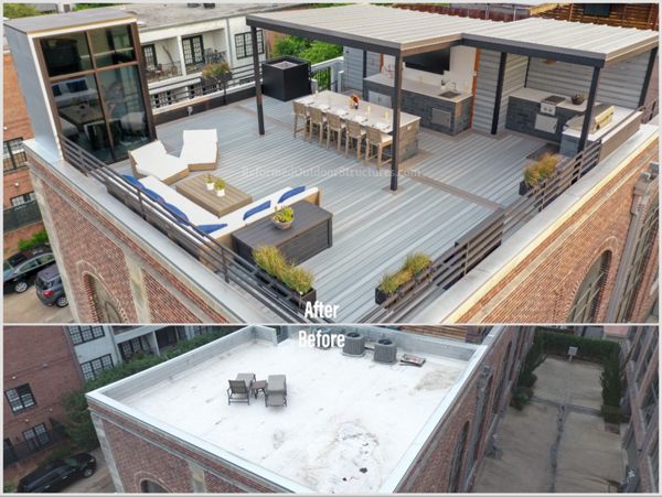 Trex Rooftop Deck & Outdoor Living Space (Before & After)