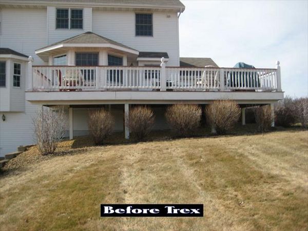 Wood Deck and Rail Before Trex Transcends Redo