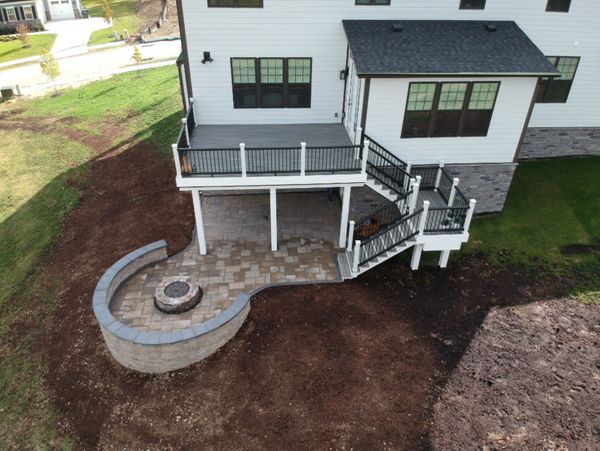 Island Mist decking with RainEscape ceiling for the patio