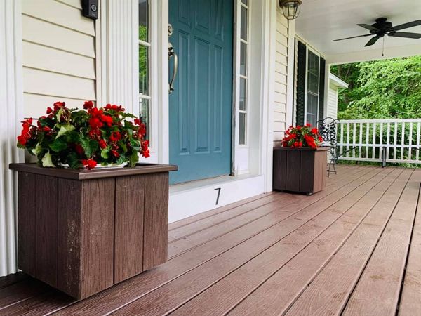 Custom planters to match porch