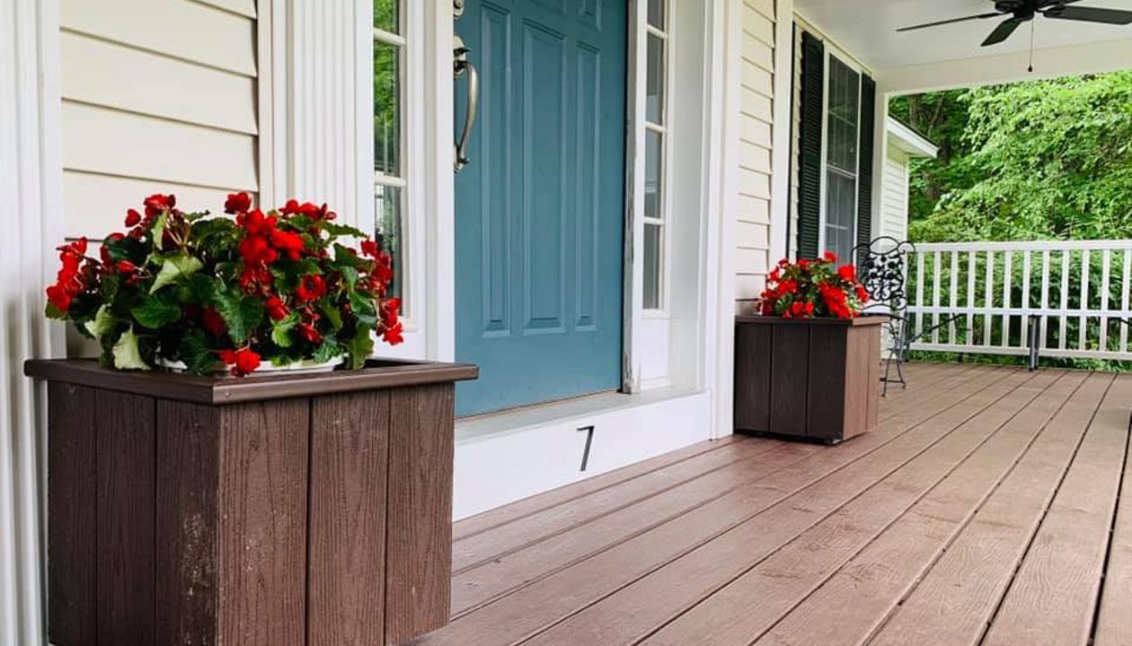 Custom planters to match porch