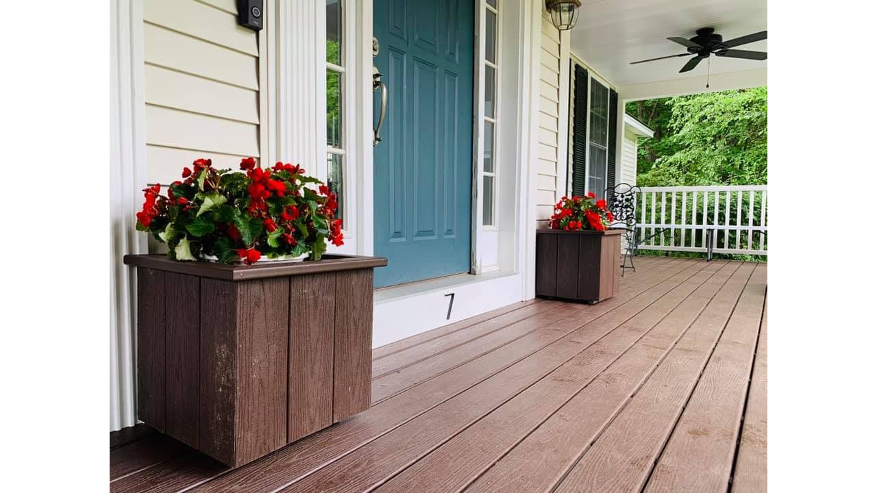 Custom planters to match porch