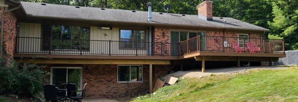 Trex Enhance Basics Beach Dune with Trex Bronze Signature railing. Leonard,Mi