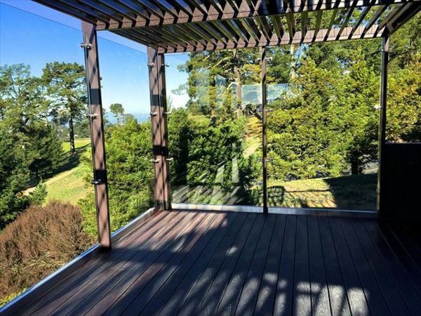 Trex Transcend Glass windscreen decking Berkeley El Cerrito