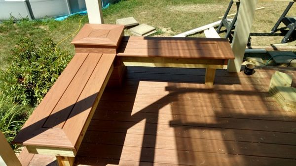 Seats Built with Trex Decking