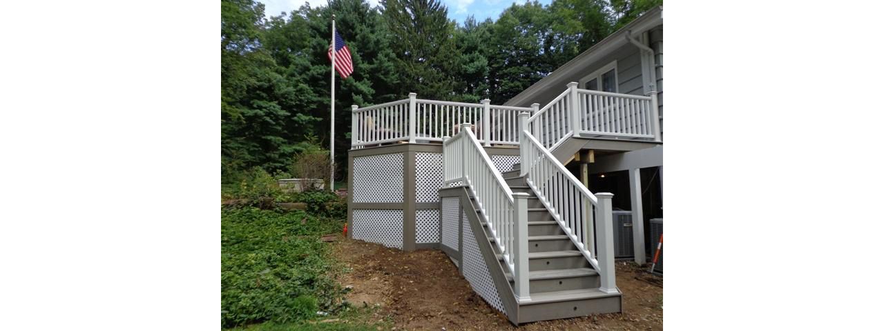 Custom Llyod Harbor deck and stairs