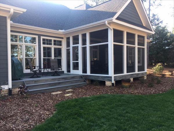 Trex Transcend Island Mist porch & deck in Southern Pines, NC