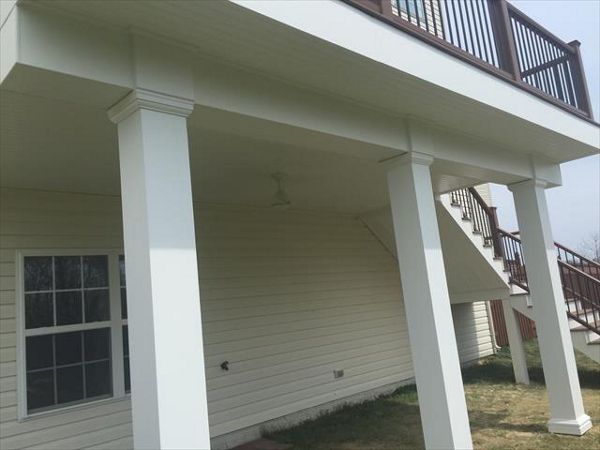 Finished ceiling below Trex Rain Escape