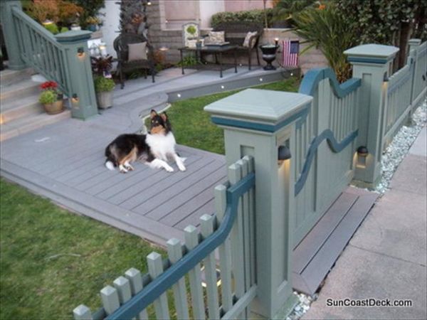 Trex  Winchester Grey deck with custom fence.