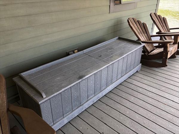 This Trex storage box was custom made and is the best place to store all of your accessories