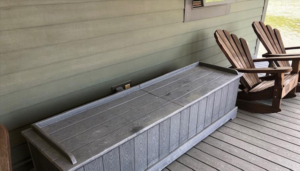 This Trex storage box was custom made and is the best place to store all of your accessories