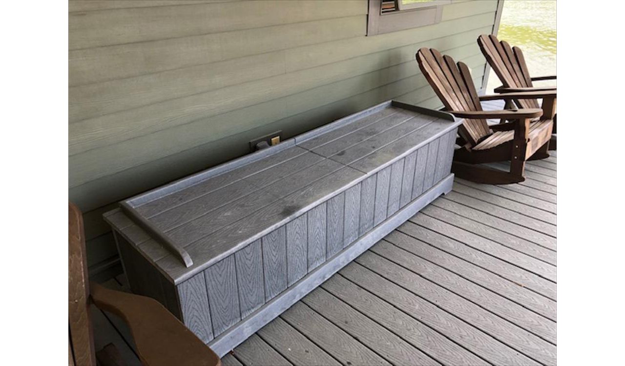 This Trex storage box was custom made and is the best place to store all of your accessories
