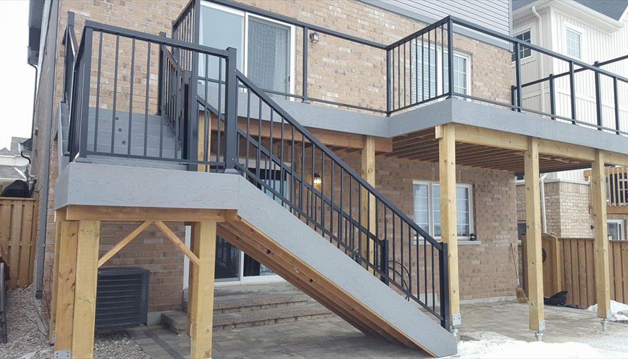 A deck with a view. We love to use glass in the railing when the home owners have a beautiful view.