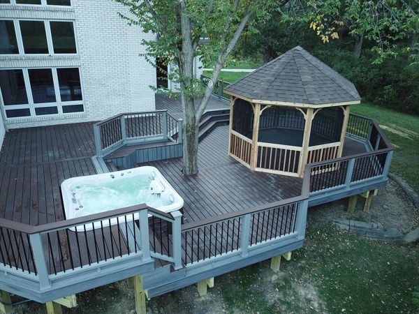 Multi level Trex deck in Dunlap IL.