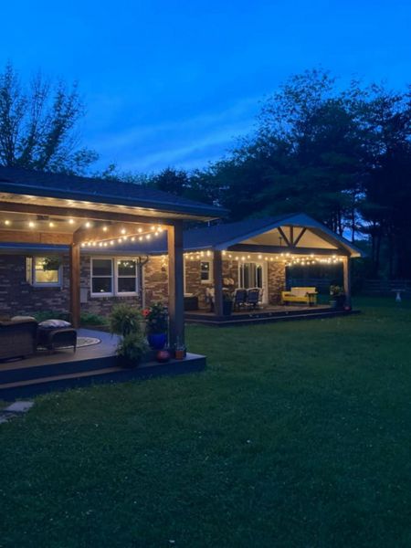 Trex decks with wraparound steps