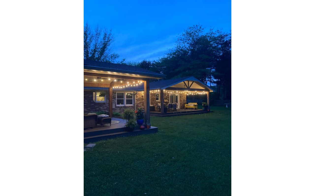 Trex decks with wraparound steps
