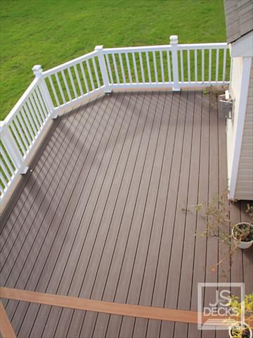 Vintage Lantern decking with PVC Railing