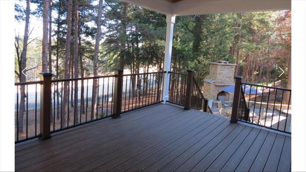 Trex Spiced Rum Decking with Trex Signature Railing in Black