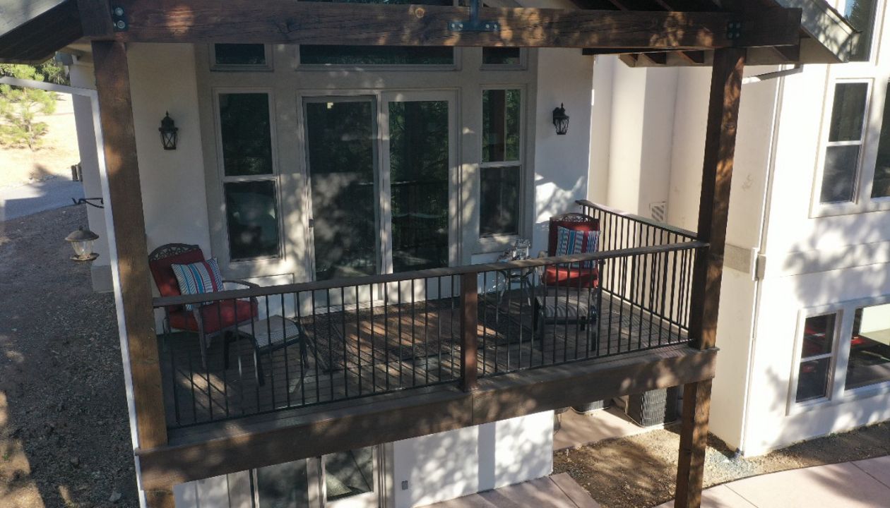 Trex porch and timber frame