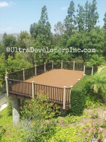 Great custom design Trex deck and rail