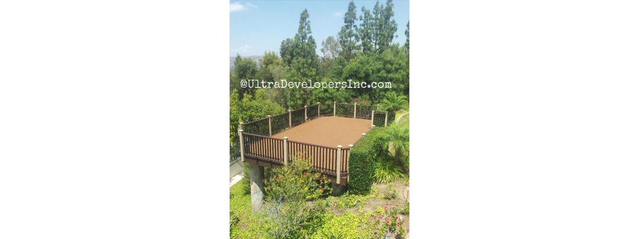 Great custom design Trex deck and rail