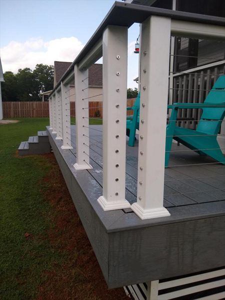 Trex Decking with Cable Railing