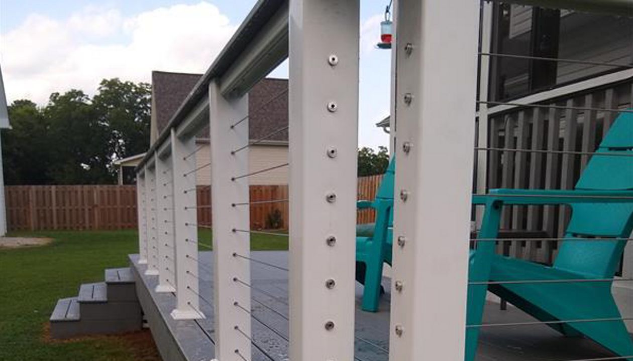 Trex Decking with Cable Railing
