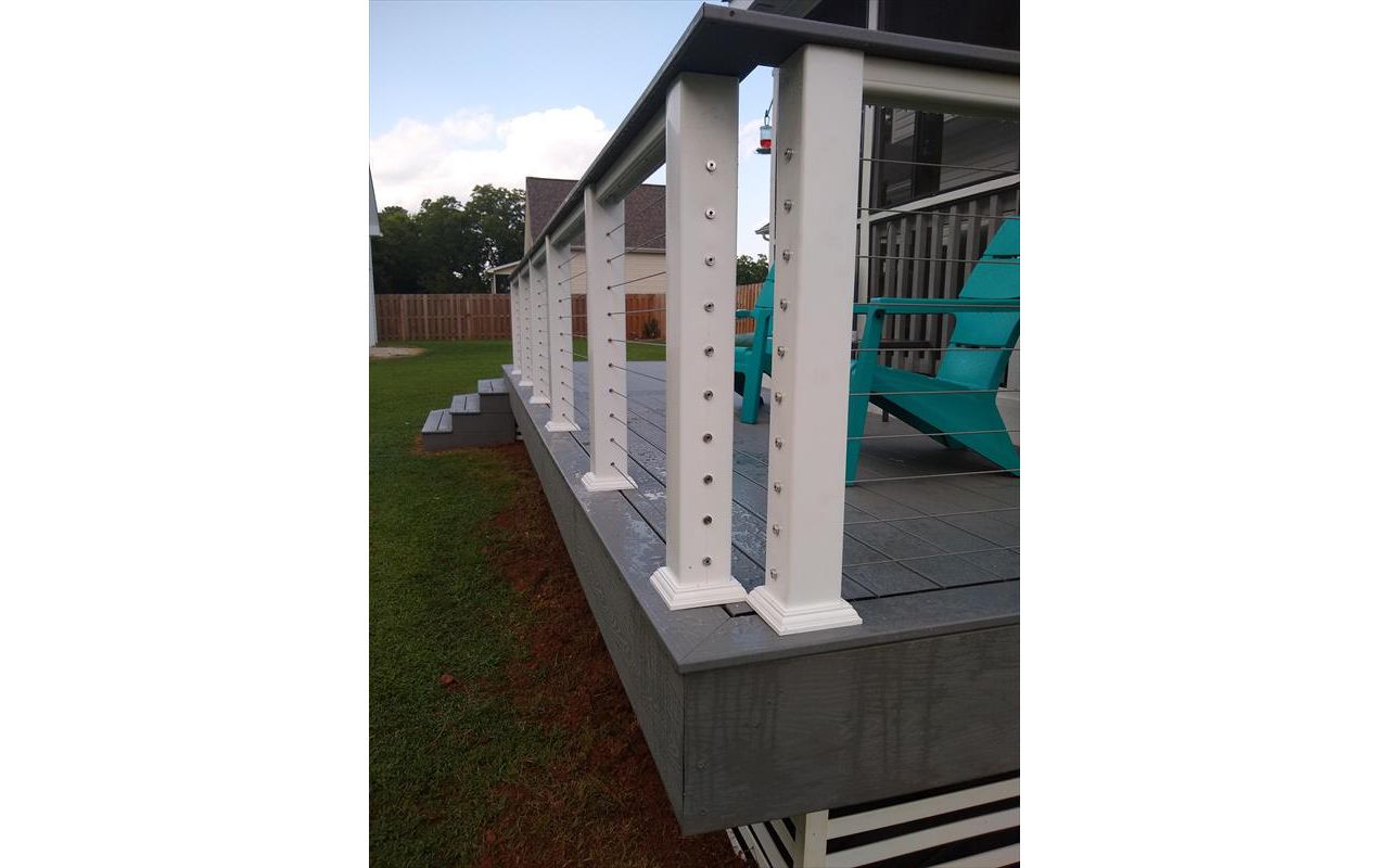 Trex Decking with Cable Railing