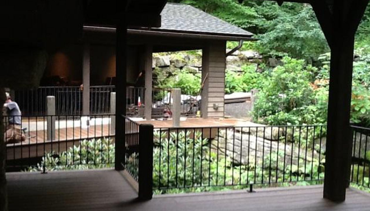 Trex Transcend decking & beautiful & consistent over even natural wood framing members.