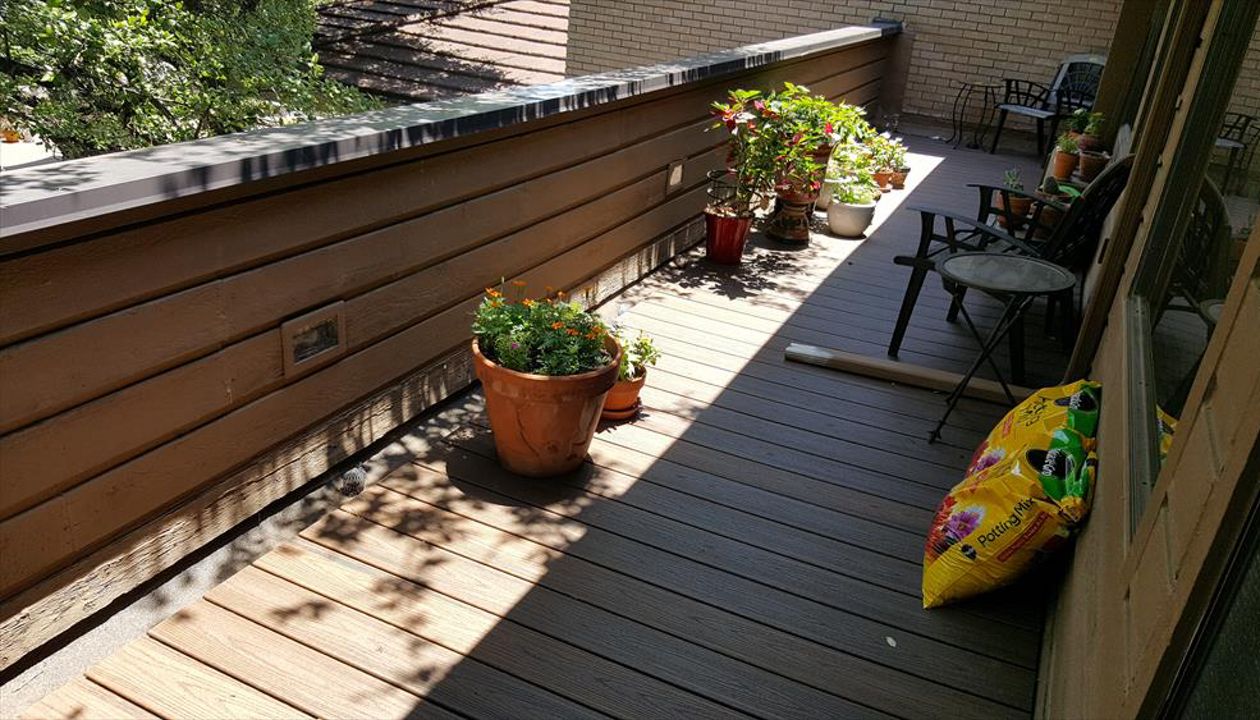 Trex Balcony Deck, above living area