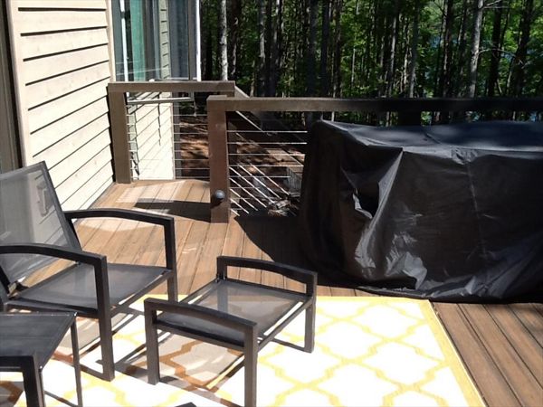 Trex Spiced Rum deck has area for grill and relaxing