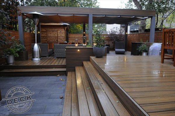 Multi-Level Trex deck using Havana Gold. By Your Deck Co.