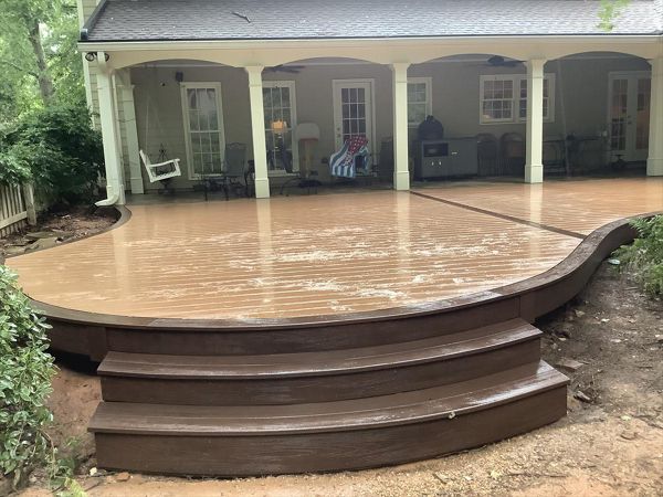 Trex Tiki Torch Decking with Elevations Framing