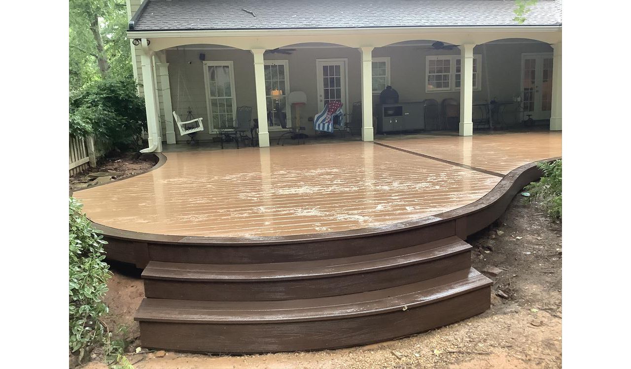 Trex Tiki Torch Decking with Elevations Framing
