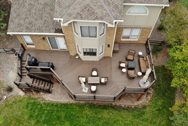 Littleton, CO Trex deck with Trex Elevations steel framing and Trex railing.