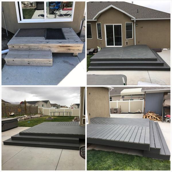 Herriman Utah Deck addition with elongated stairs