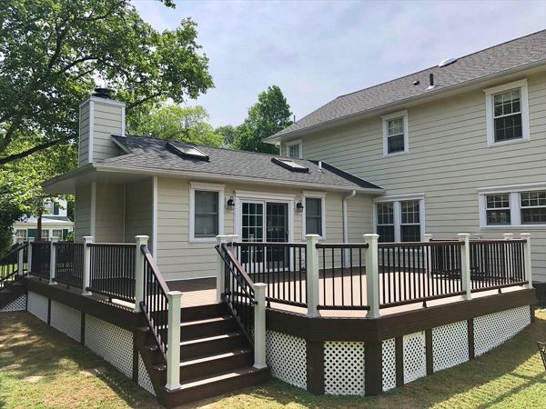 Trex Transcend decking and railing in Haddenfield New Jersey