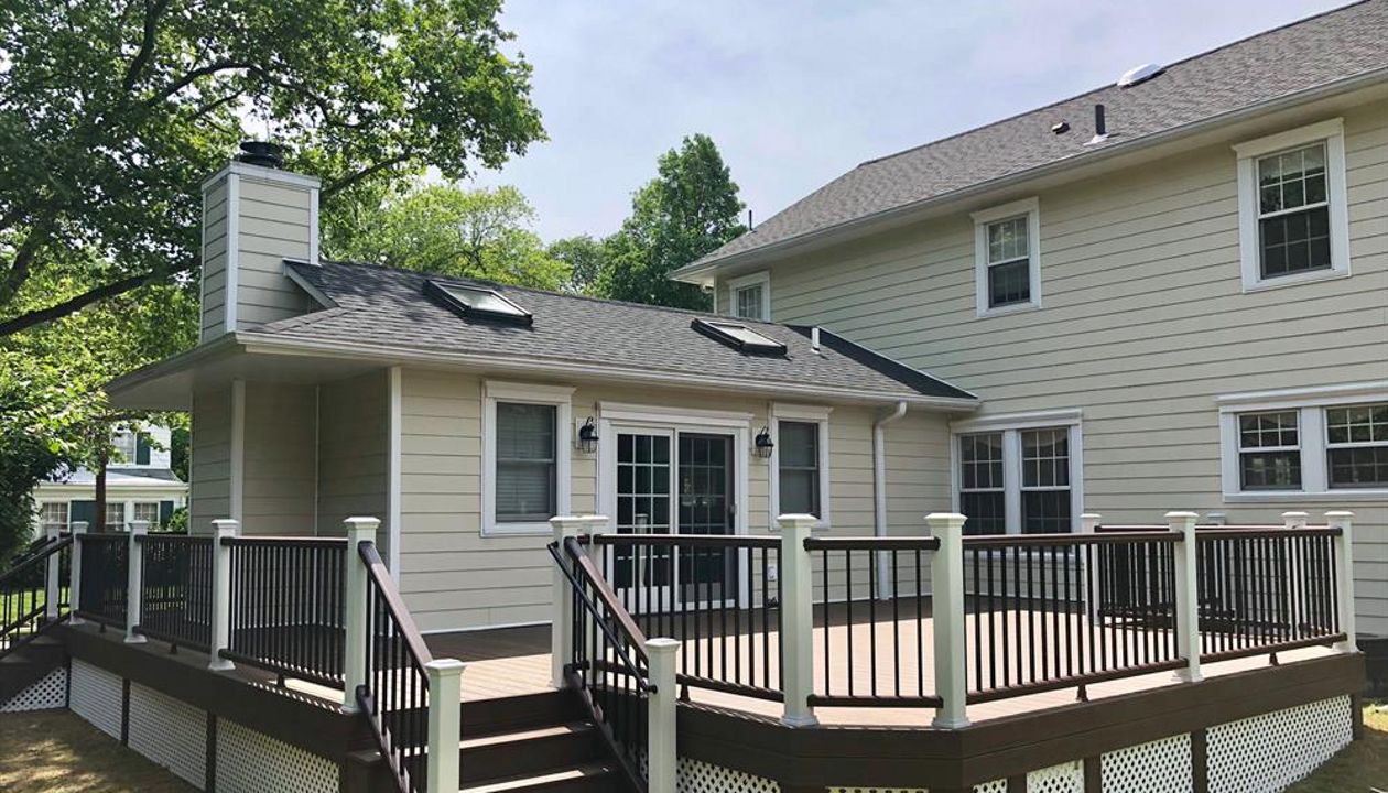 Trex Transcend decking and railing in Haddenfield New Jersey