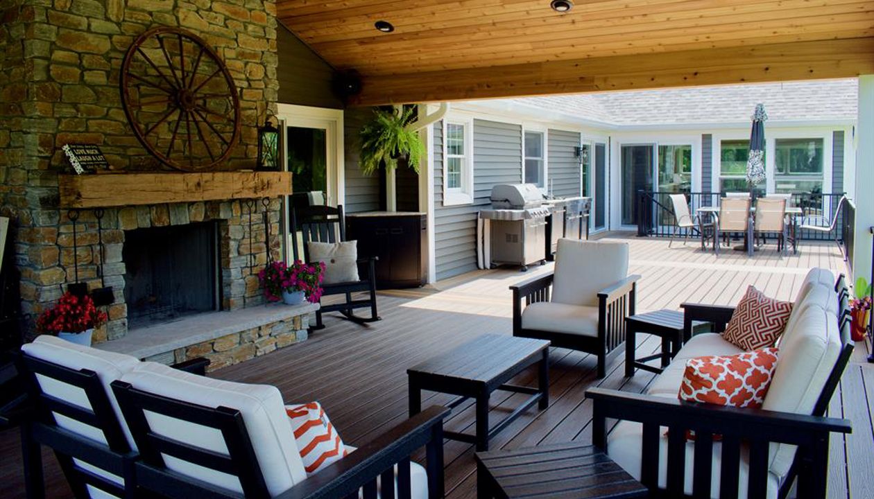 Trex outdoor living area.