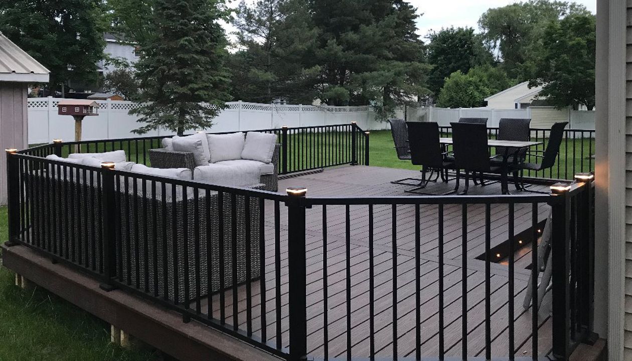 Trex Decking with Low voltage lighting kit