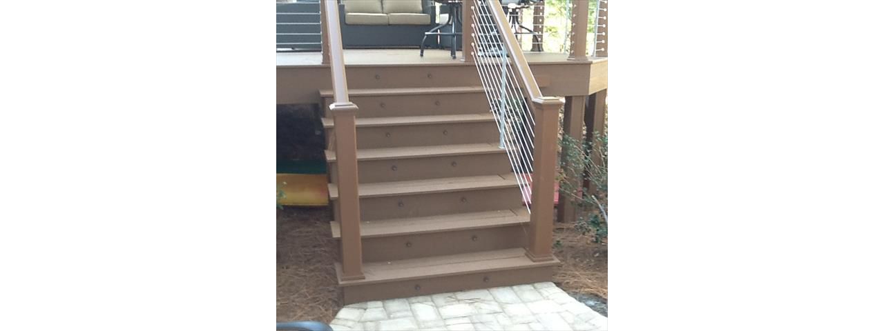 Trex Riser lights help light the way at night