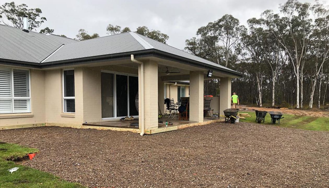 Site cleaned and gravel laid