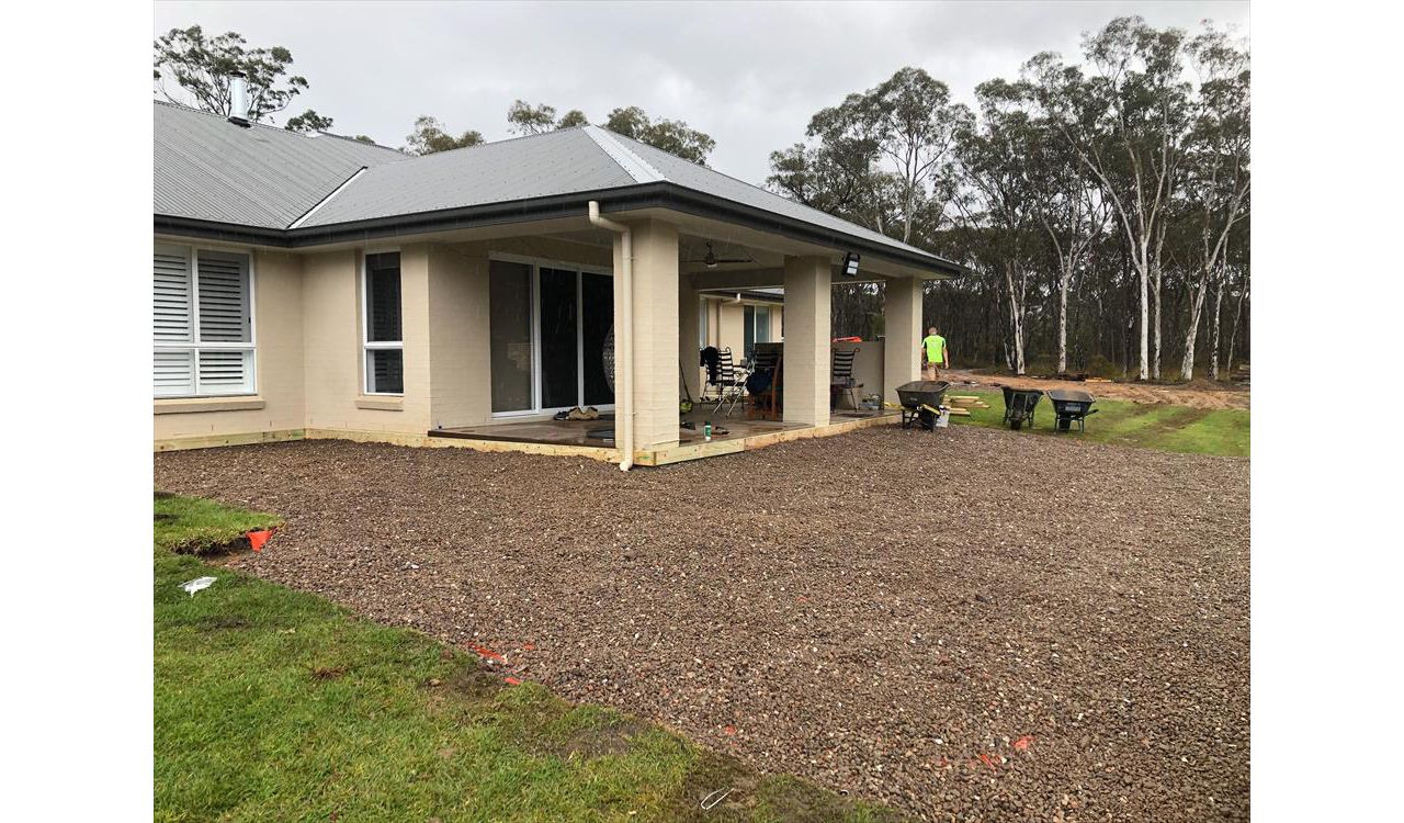 Site cleaned and gravel laid